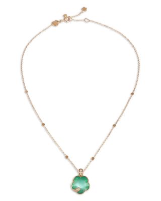 Pasquale Bruni Petit Joli Lunaire 18K Rose Gold Lunar Garden Gem Necklace with Diamonds, 0.12 ct. t. w.