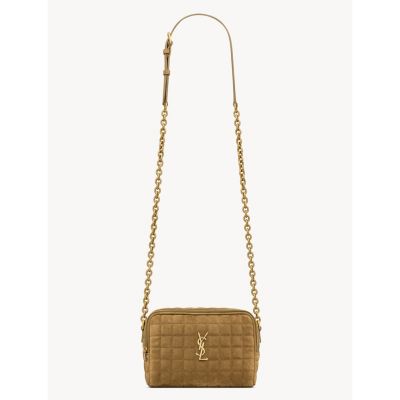 Saint Laurent Cassandre Matelasse Carre Mini Camera Bag in Suede