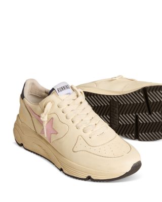 Women's Lace Up Leather Running Sneakers