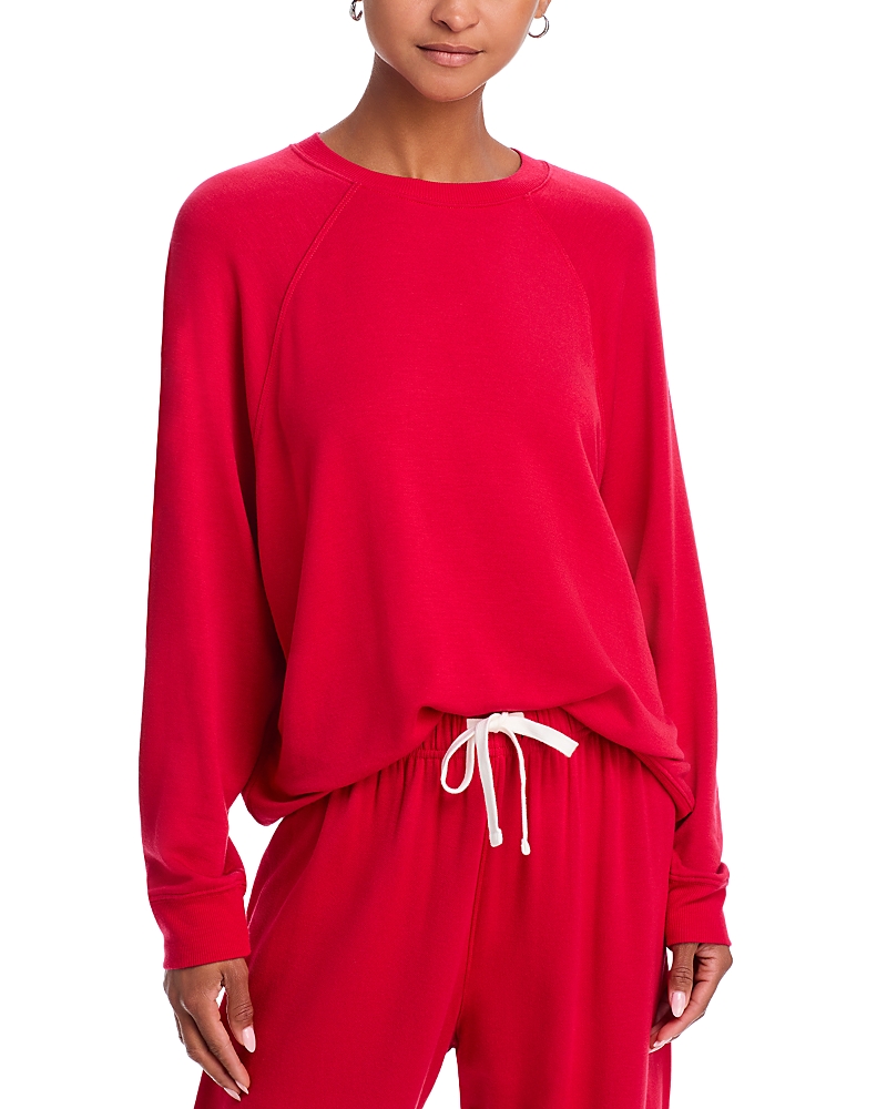 Splits59 Andie Fleece Crewneck Sweatshirt In Pirate Red