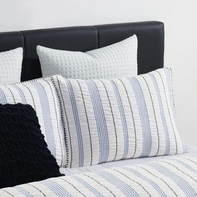 Seersucker Stripe Duvet Set, King