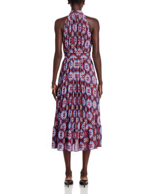 Pleated Halter Neck Dress