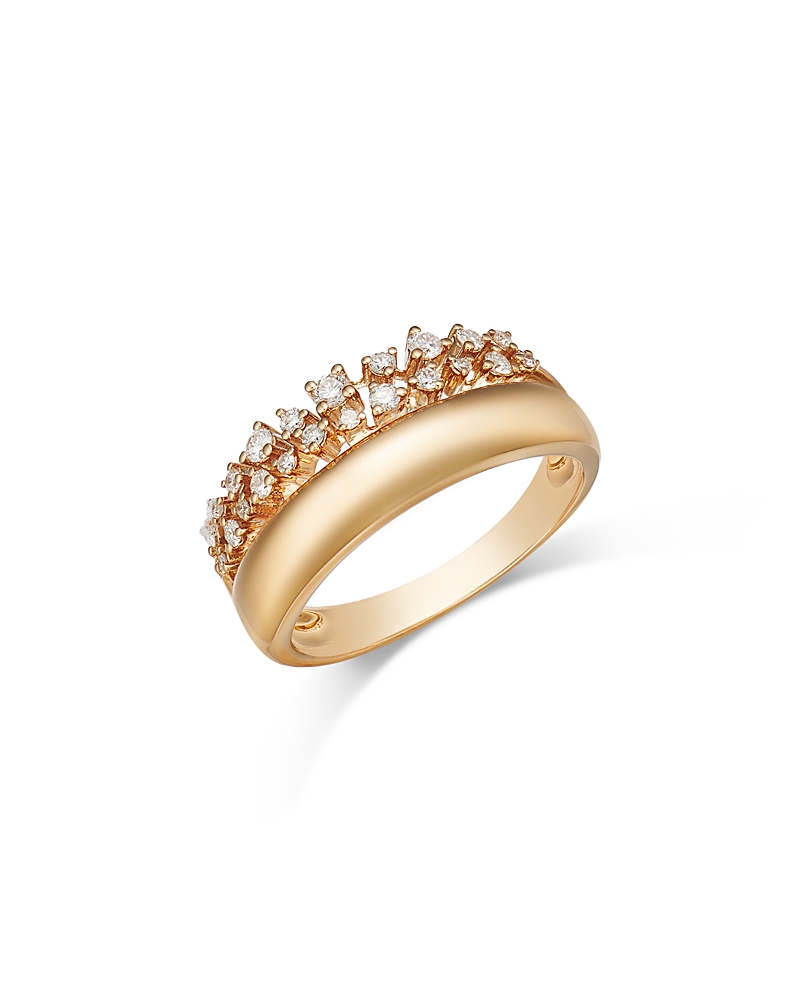 Bloomingdale's Diamond Triple Row Openwork Ring In 14k Yellow Gold, 0.25 Ct. T. W. In Gold