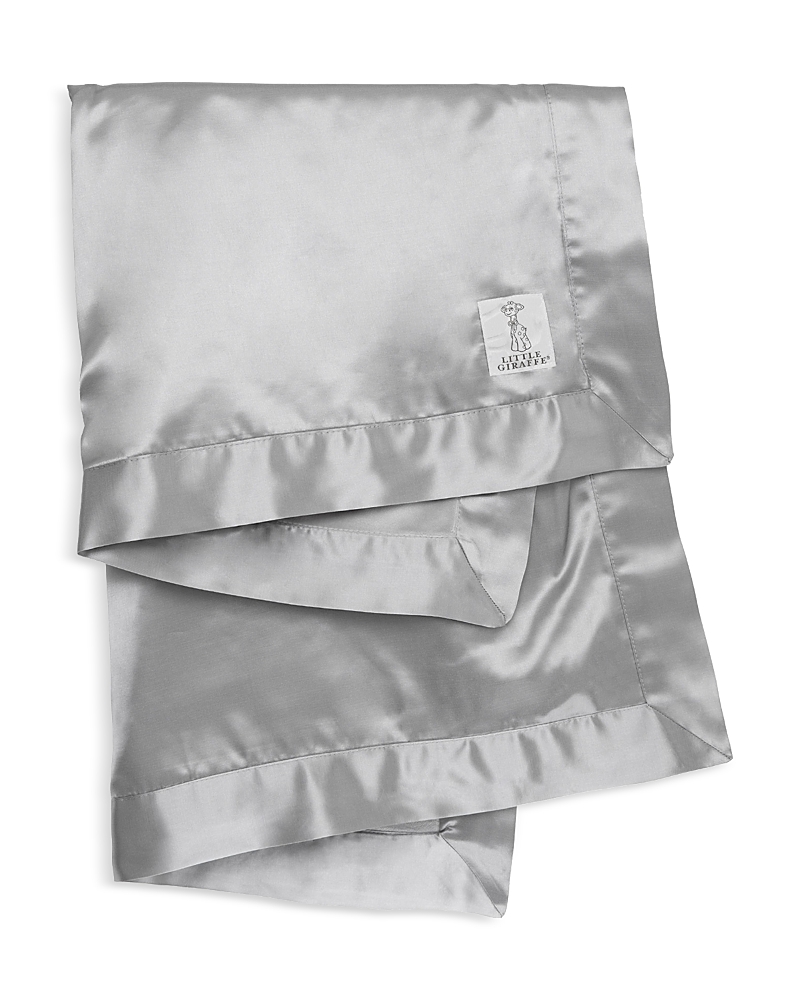 Little Giraffe Velvet Deluxe Baby Blanket - Ages 0+ In Silver
