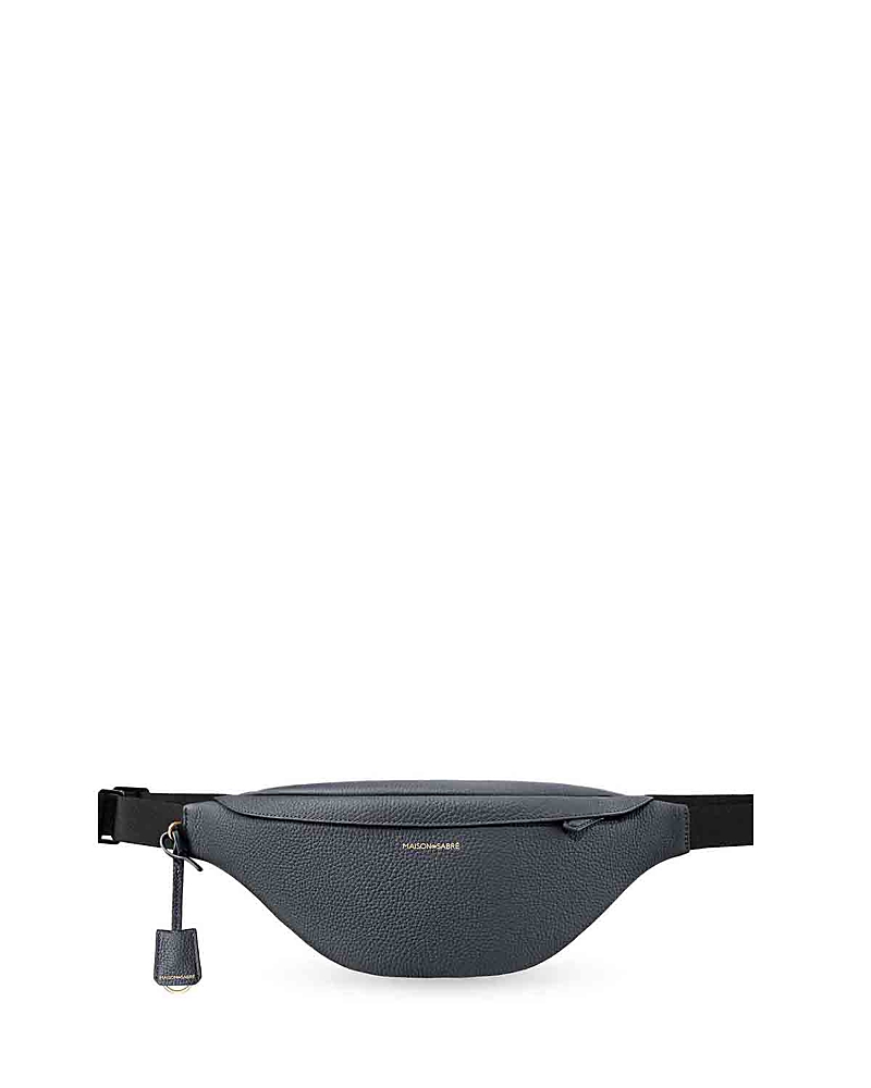Maison De Sabre Leather Sling Bag In Graphite Grey