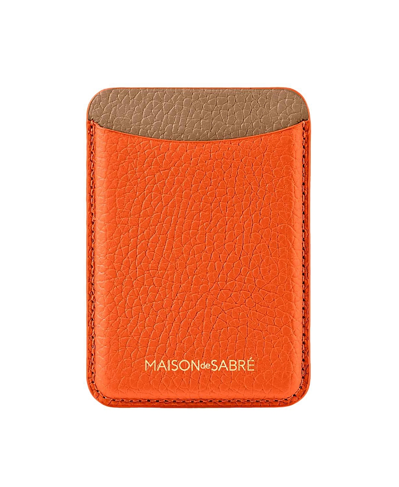 Maison De Sabre Leather Magsafe Wallet In Manhattan Sandstone