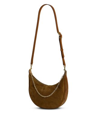 Le Suzanne Suede Half Moon Bag