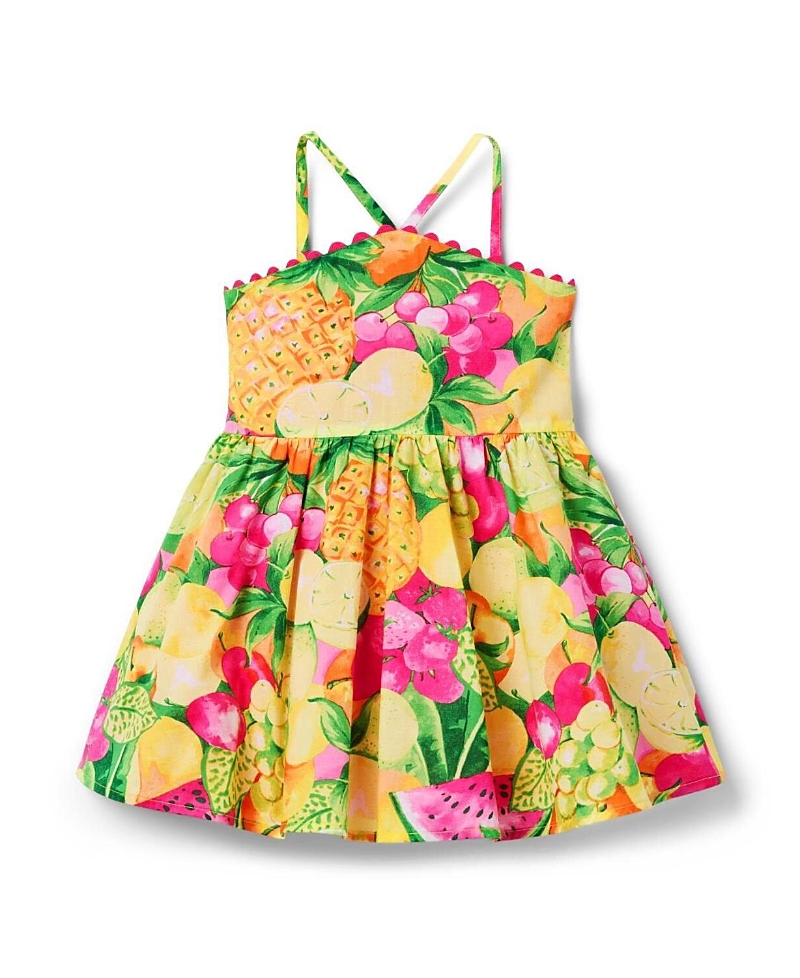 Janie and Jack Girls' Fruit Halter Sundress - Baby, Little Kid, Big Kid