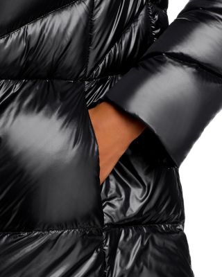 Chevron Quilted A Line Coat  