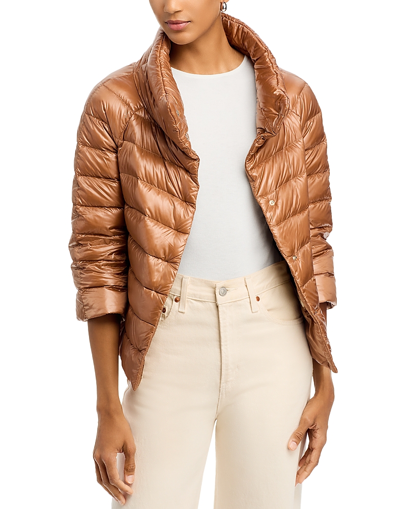 Herno Sofia Nylon Cape In Camel