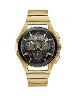 Bulova - Curv Gold-Tone Link Bracelet Chronograph, 44mm