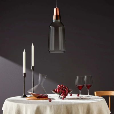 Mono Lamp Smoke with Copper Socket, Tall