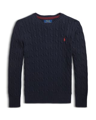 Boys&#39; Cable-Knit Cotton Sweater - Little Kid, Big Kid