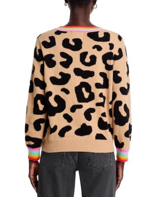Jumper 1234 Cashmere Rainbow Leopard Cardigan | Bloomingdale's Women