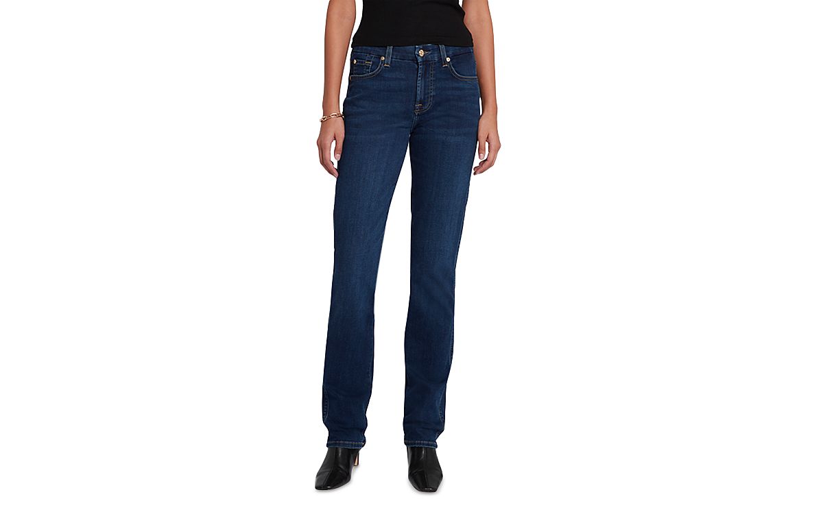 7 For All Mankind Kimmie Mid Rise Straight Leg Jeans
