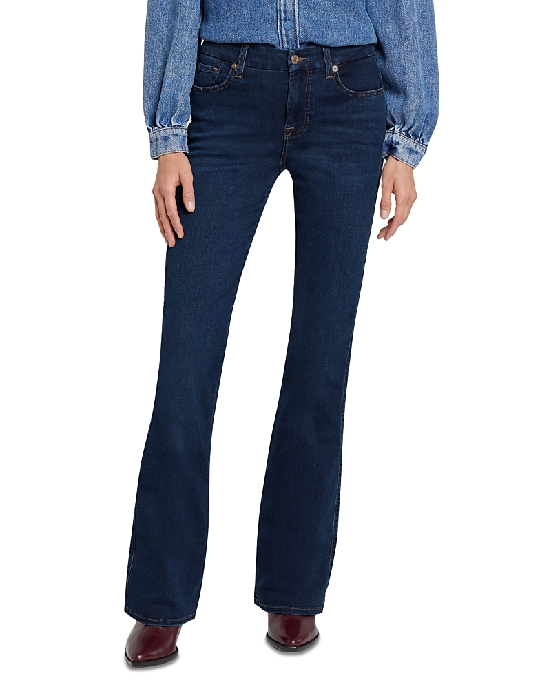 7 For All Mankind Kimmie Mid Rise Bootcut Jeans In Rinsed Indigo In Rinsed Indigo