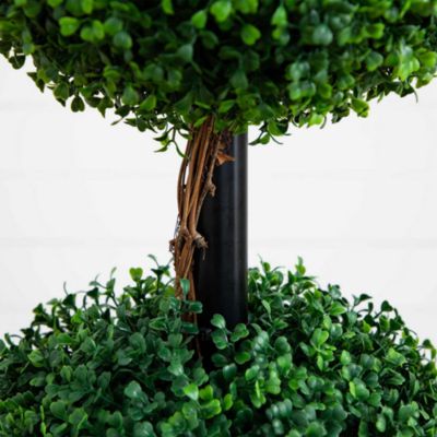 5&#39; Artificial Triple Ball Boxwood Topiary Tree (Indoor/Outdoor)