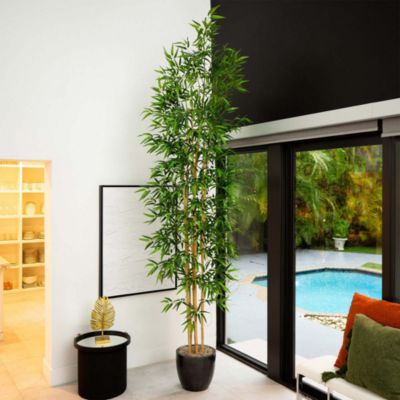 10' Artificial Bamboo Tree with Real Bamboo Trunks