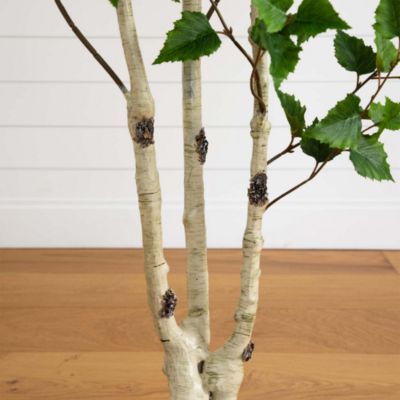 6' Artificial Birch Tree with Real Touch Leaves