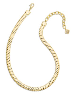 Kendra Scott - Lex Omega Chain Necklace in 14K Gold Plated, 15.5"-18.5"