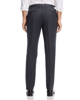 Melange Stretch Flannel Slim Fit Trousers