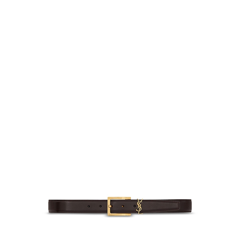 Saint Laurent Cassandre Belt in Grained Lambskin
