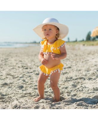  Unisex Hello Yellow Flounce Bikini