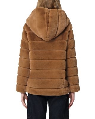Goldy Faux Fur Hooded Short Coat
