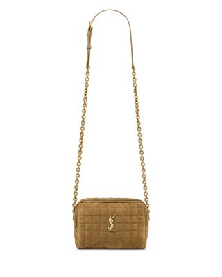 SAINT LAURENT - Cassandre Matelasse Carre Mini Camera Bag in Suede