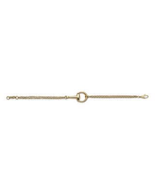18K Yellow Gold Horsebit Chain Bracelet