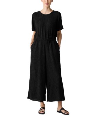 Eileen Fisher - Round Neck Wide Leg Jumpsuit
