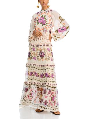 FARM Rio Winter Garden Ruffled Maxi Dress | Bloomingdale's Women
