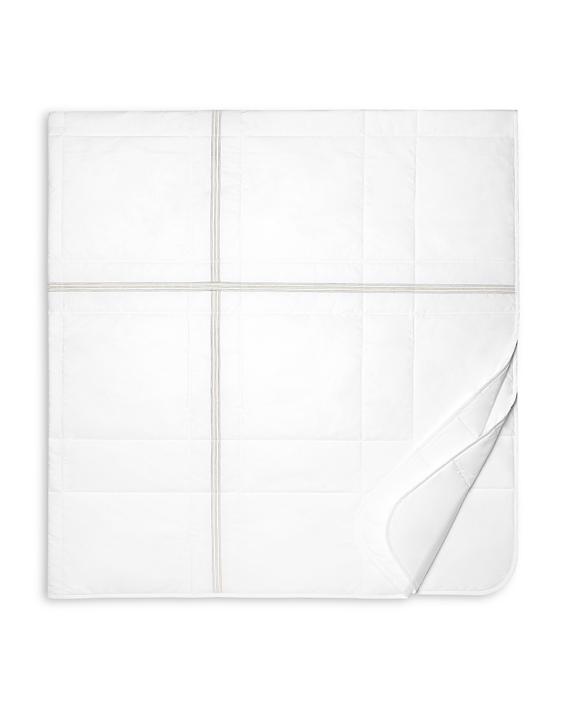 Pratesi Tre Righe Quiltino, Queen In White/sage