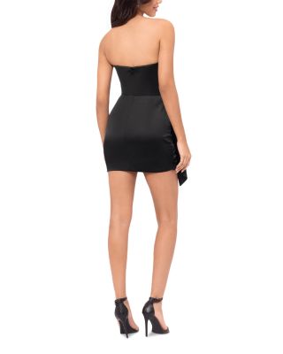 Strapless Satin Dress - Exclusive