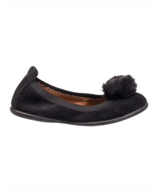 Unisex Suede Pom Pom Ballerina -  Toddler, Little Kids, Big Kids