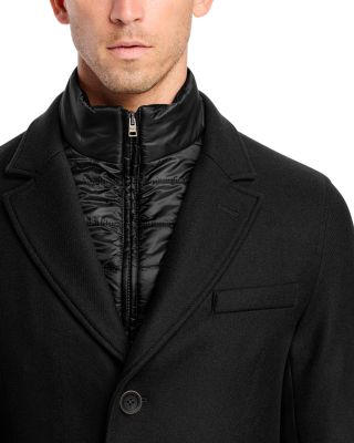 Diagonal Topcoat with Removable Windguard