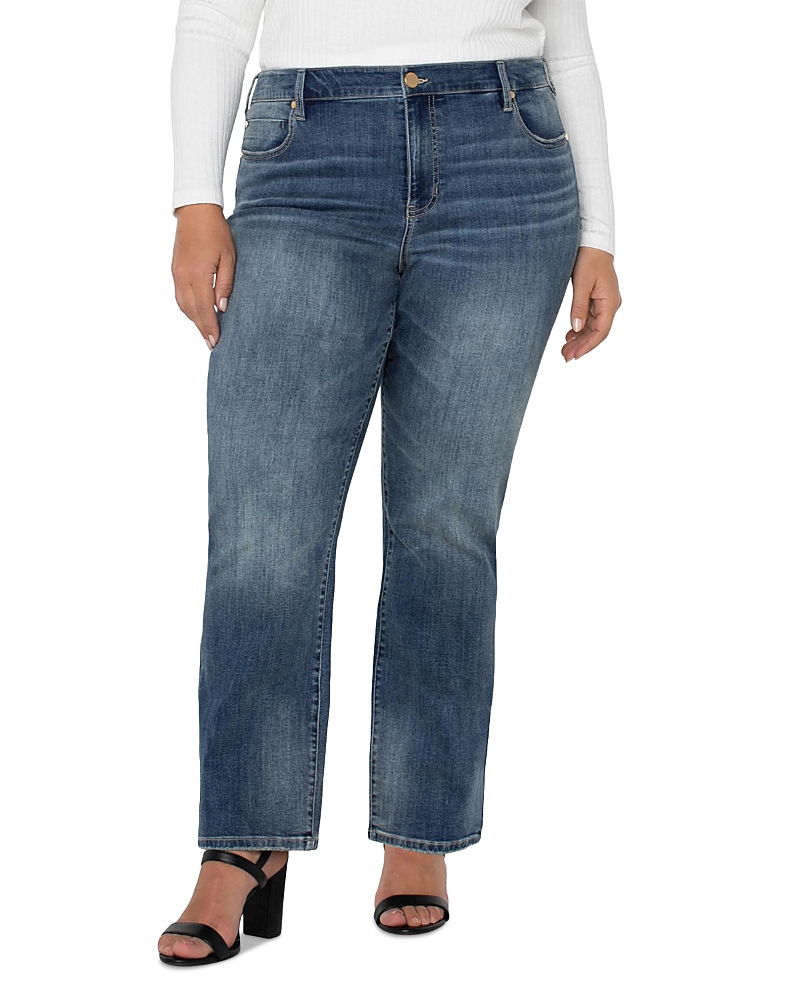 Liverpool Los Angeles Plus Kennedy High Rise Straight Jeans in Oasis