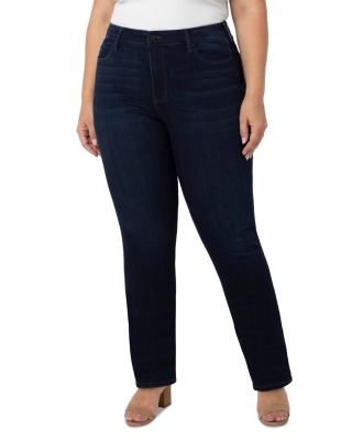 Liverpool Los Angeles Plus - Kennedy High Rise Straight Silky Soft Dual FX Jeans in Halifax