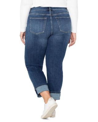 Plus Marley High Rise Girlfriend Cuffed Jeans in Rushland