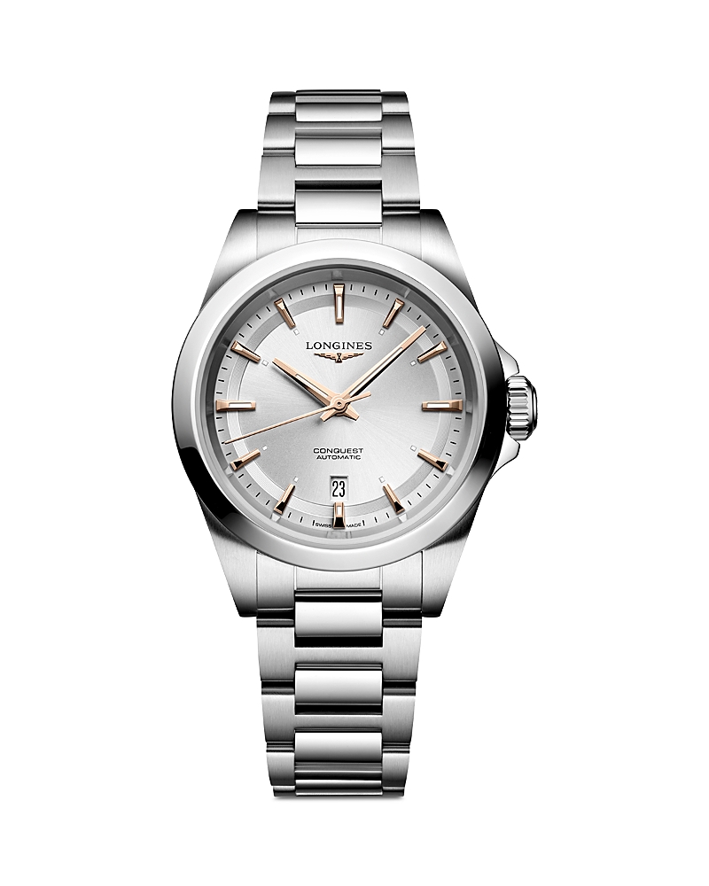 Longines Conquest Sunray Silver Watch, 30mm