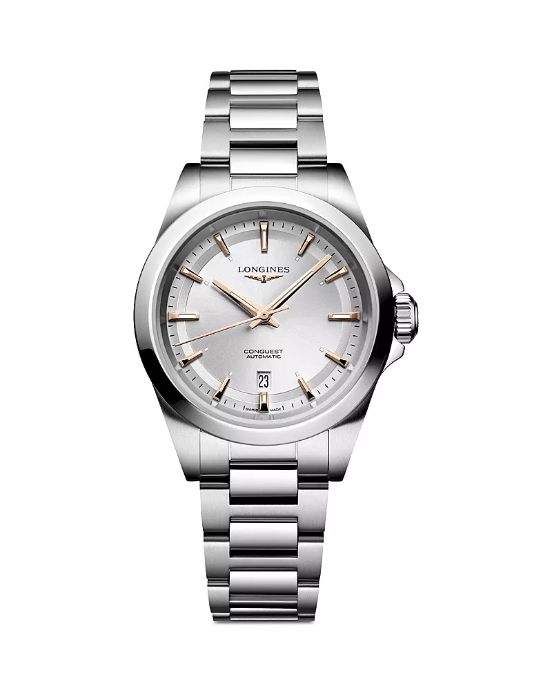 Longines Conquest Sunray Silver Watch, 30mm