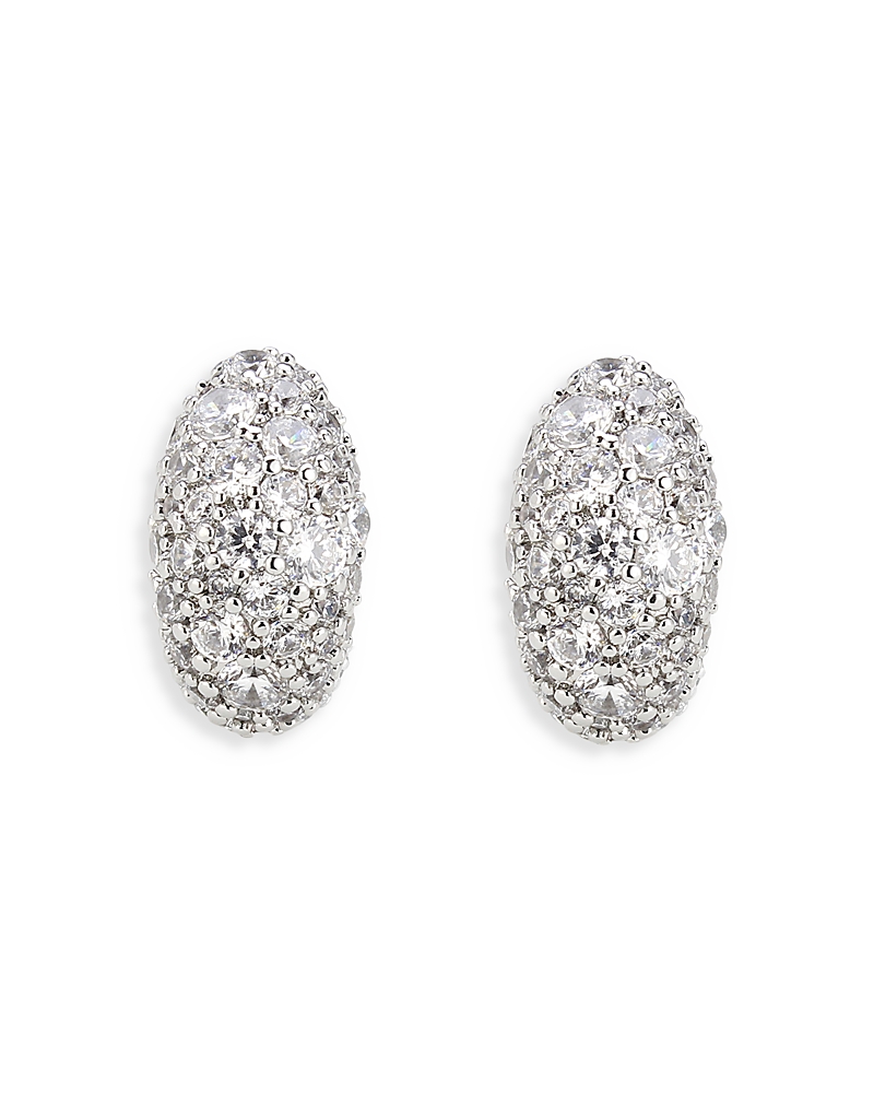 AQUA STONE CLUSTER HUGGIE HOOP EARRINGS - EXCLUSIVE