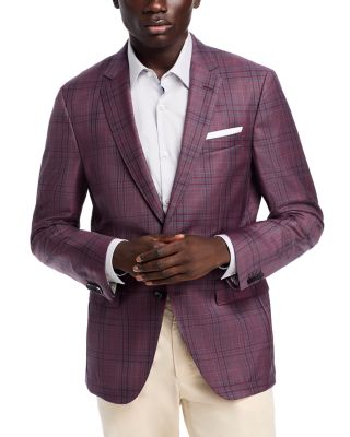 BOSS - Hutson Plaid Slim Fit Sport Coat