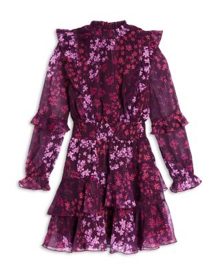 AQUA - Girls' Floral Ruffle Dress, Big Kid - Exclusive