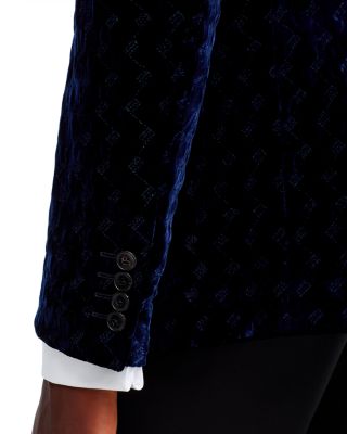 Slim Fit Peak Lapel Velvet Jacket - Exclusive