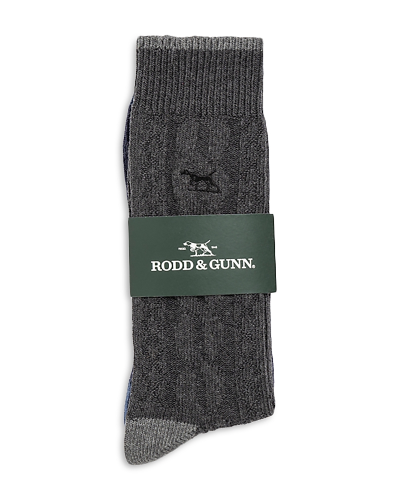 Rodd & Gunn Dunedin Cable Knit Socks, Pack Of 2 In Denim