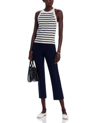 Myrick Striped Cashmere Sleeveless Top