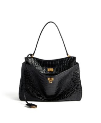 Rodeo Medium Handbag Crocodile Embossed