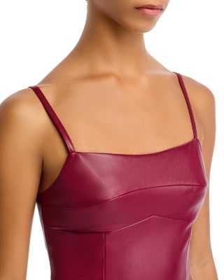 AQUA Faux Leather Sleeveless Mini Dress - Exclusive | Bloomingdale's Women