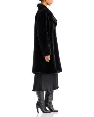 Faux-Fur Coat with Wide Lapels - Exclusive